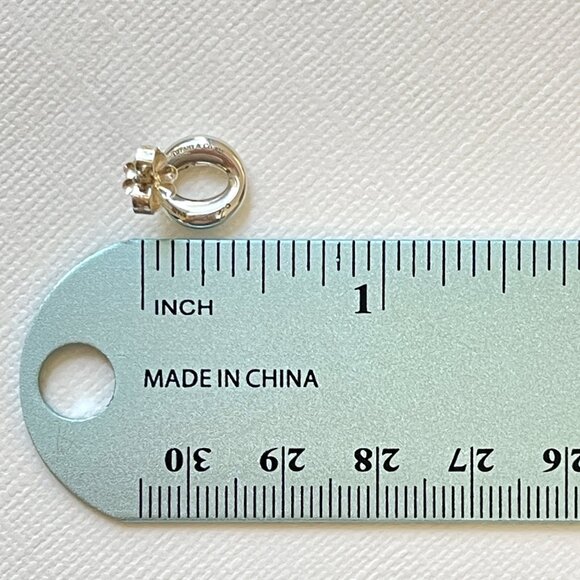 Tiffany & Co. Earrings Silver Elsa Peretti Sevillana Studs with Pouch Box EUC - Picture 4 of 11